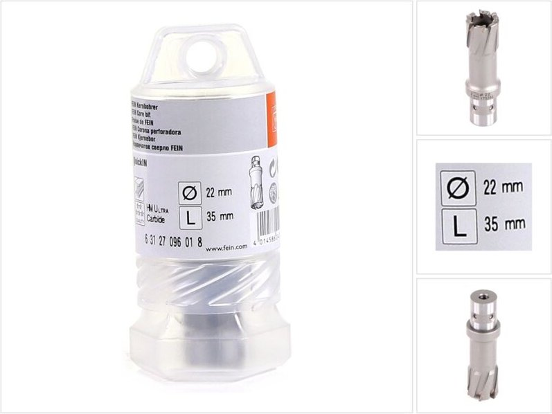 HM-ULTRA-Kernbohrer mit Quick-IN'-Aufnahme, D22/35' - Fein