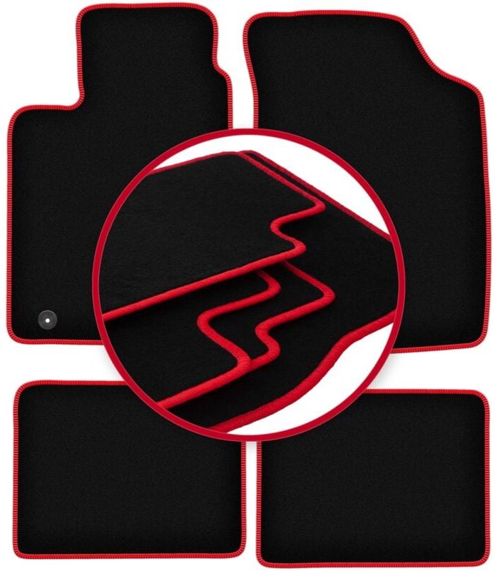 CARLUX-RED Autofußmatten für: Renault Clio II Schrägheck (1998-2005)
