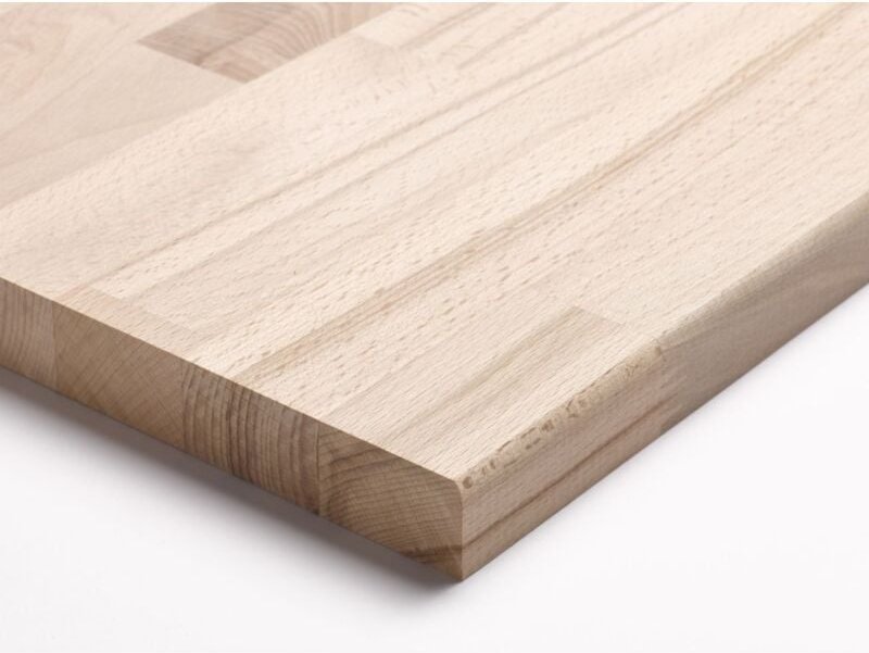 Arbeitsplatte Buche massiv 240 x 60 x 2,7 cm geschliffen