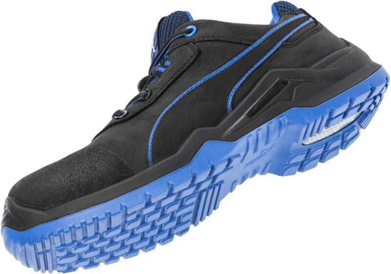 Puma - Sicherheitsschuh Argon Blue Low Größe 45 schwarz/blau S3 esd src en iso 20345 Nubukleder