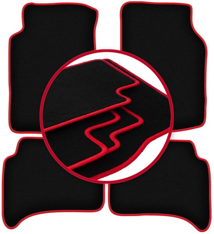 CARLUX-RED Autofußmatten für: Kia Sportage I SUV (1995-2004)
