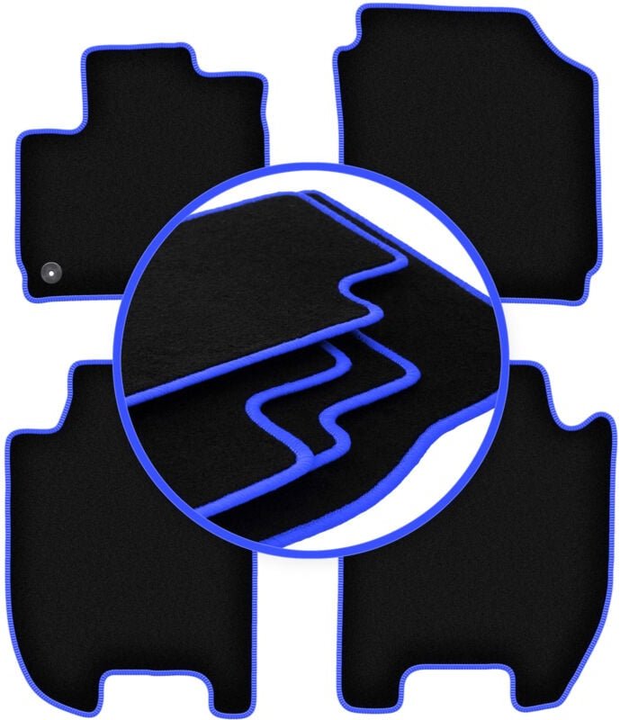 CARLUX-BLUE Auto-Fußmatten für: Honda Jazz IV Fließheck (2015-)