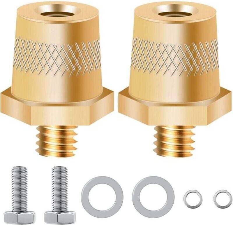 Paar M8-Batteriepolaritätsadapter aus Messing für Lithium-Autobatterien (M 8)
