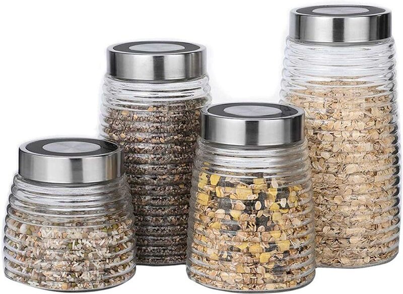 Michelino - Aufbewahrung Gläser Set von 4 Aufbewahrungsgläser Set von 4 Aufbewahrungsgläser, AufbewahrungGläser, Marmela...