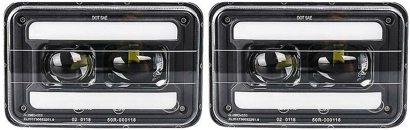 Motorrad Rechteckiger 4x6 Zoll Led-Scheinwerferprojektor Hoher Abblendlicht Versiegelt Für Drz Xr250 Xr400 Xr