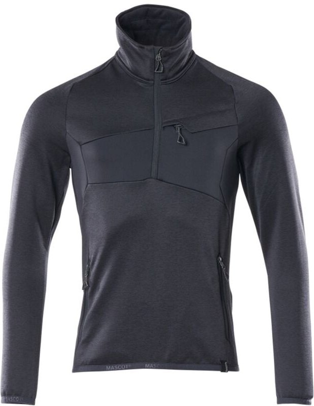 Mascot ACCELERATE Fleecepullover mit kurzem Reißverschluss, moderne Passform 18003 Gr. S schwarzblau