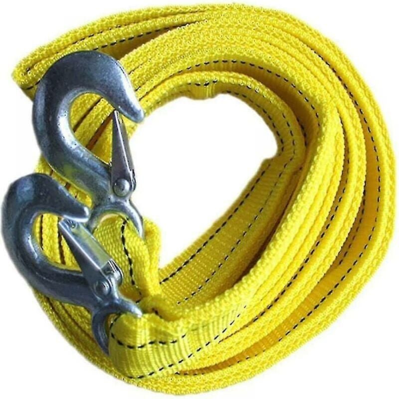Cyslmuk - Abschleppkabel, Auto-Notfallzubehör, gelbes Zugseil, 5 Tonnen, 4 Meter Abschleppgurt, verdicktes und verbreite...
