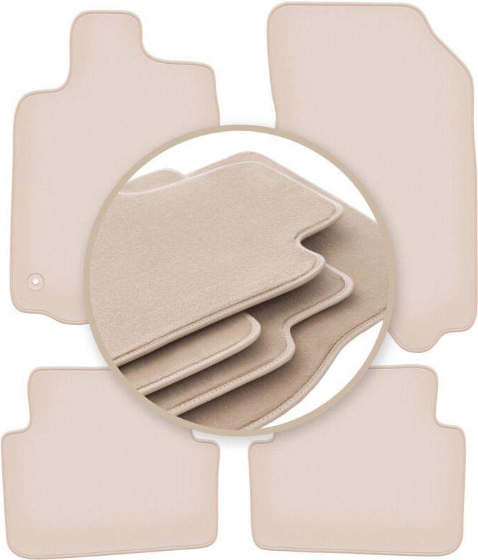 Beige PREMIUM-Matten für: Renault Laguna II Kombi, Liftback 2001-2007