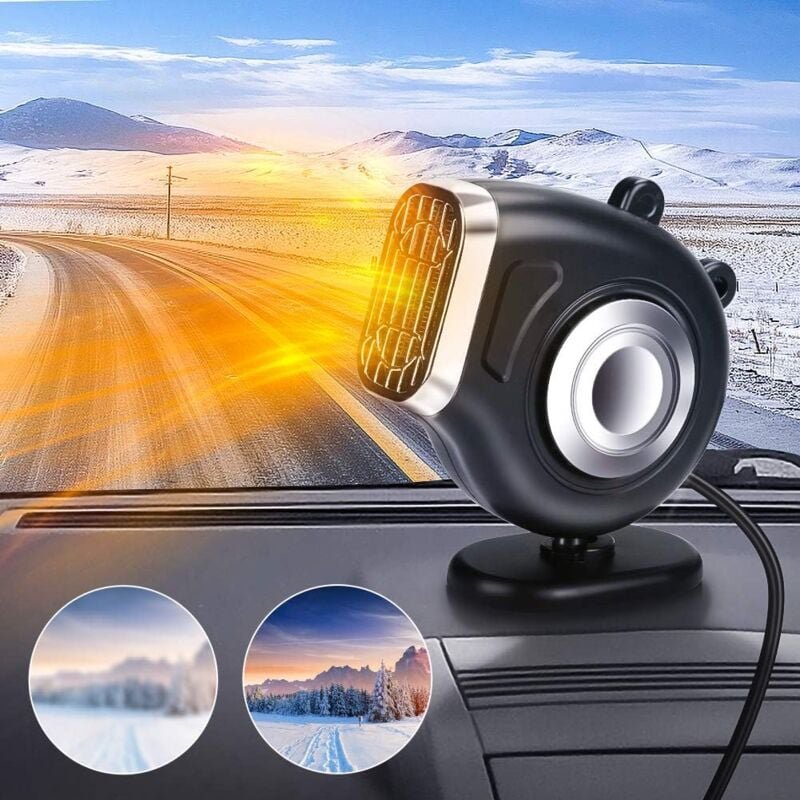 Thumbnail - Autoheizung, schnelles Aufheizen, 12 v, 120 w, 2-in-1 mit Heiz- und Kühlfunktion, um 360 Grad drehbarer Sockel (schwarz)