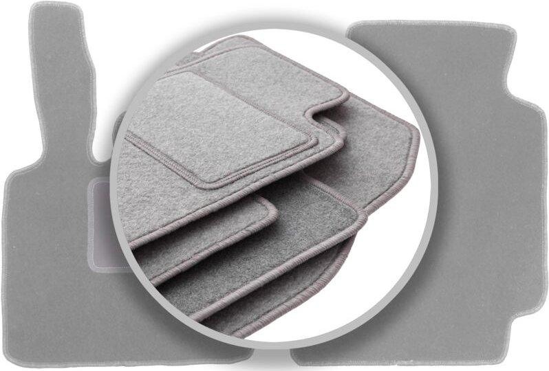 Graue Automatten für: Smart ForTwo I mit Pfote (1998-2007)