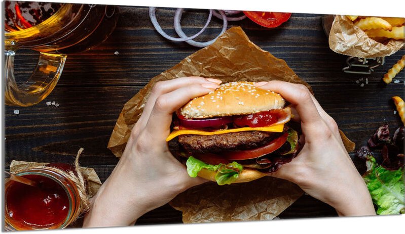 Glasschutzplatte für den Herd 90x52 Hamburger