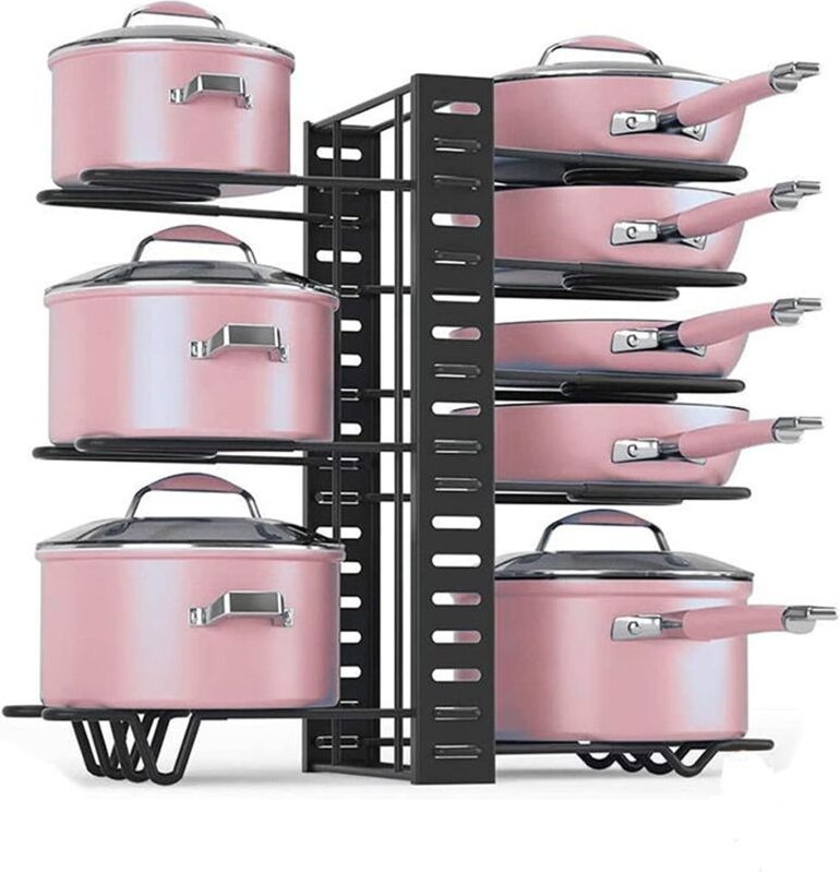 Alovez - Topf- und Pfannenaufbewahrungsregal mit verstellbaren Trennwänden