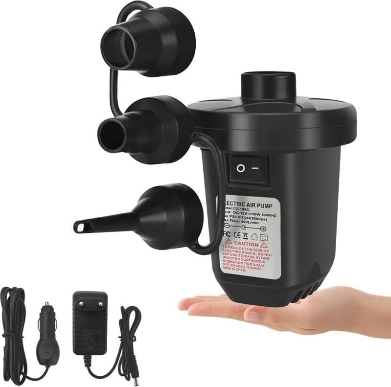Thumbnail - Gabrielle - Elektrische Luftpumpe, 110–240 v Hochleistungs-Elektroluftpumpe für aufblasbare Matratzen, Schwimmbäder, Str...