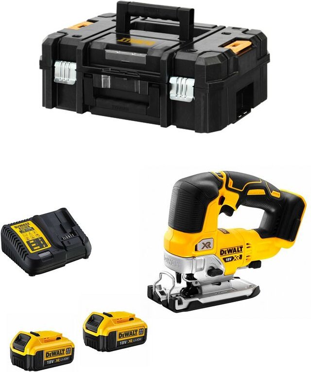 Dewalt - Pendelhub-Stichsäge DCS334M2T (2 x 4,0 Ah + DCB115 + tstak ii)