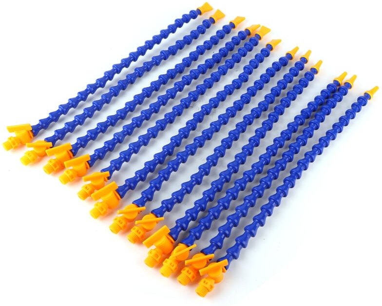 Set mit 12 flachen, runden Kühlschläuchen für Drehmaschinen – Flexible Schläuche für CNC-Maschinen – Geeignet für Drehma...