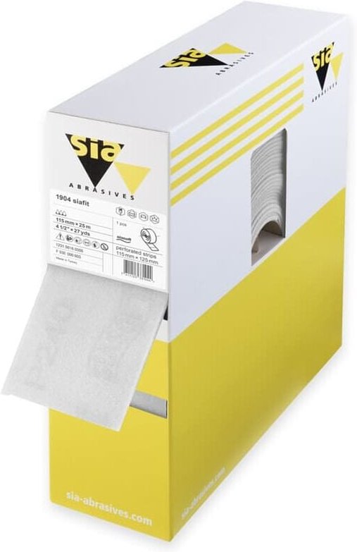 Sia Schleifpapier siasoft Schleifpapierrolle Siafit 1904 115 mm x 25 mtr, Ausführung: K220