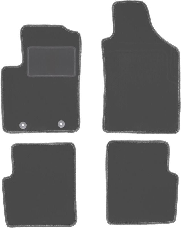 Graphit-Fußmatten für: Fiat 500 Cabrio, Schrägheck (2007-2013)