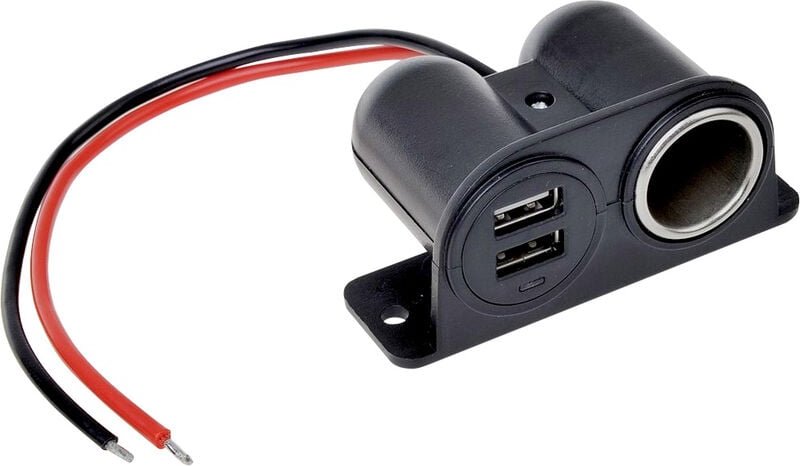 IWH - Steckdose mit usb 12/24 Volt 2100 mA Belastbarkeit Strom max.=4.2 a 12 oder 24 v/dc