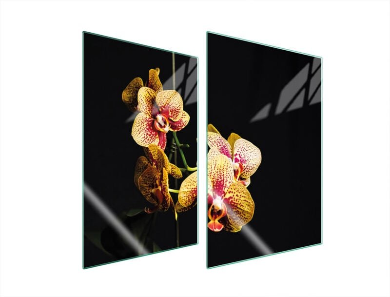 GLASSCHUTZPLATTE FÜR KÜCHE 2x35x52 ORCHIDEE