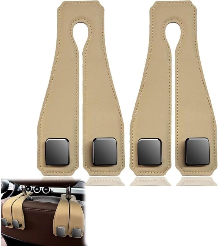 CSPARKV 2 Stück Haken für Auto-Kopfstütze, Auto-Rückenlehnen-Aufbewahrungshaken, Auto-Taschenhalter, Auto-Aufhänger für ...