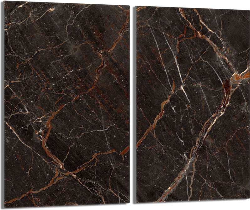 Glasschutzplatte für Herd 2x30x52 Marmor