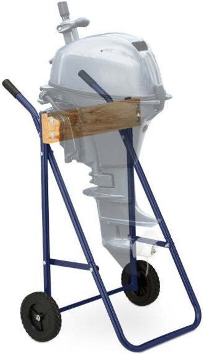 Outboard motor stand steel and wood