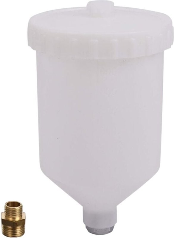 600 ml Schwerkraft-Farbspritzpistolen-Becherpfanne, Ersatz, weiß