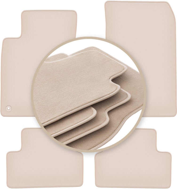 PREMIUM beige Matten für: Mercedes CLA X117 Shooting Brake, Fließheck 2013-2019