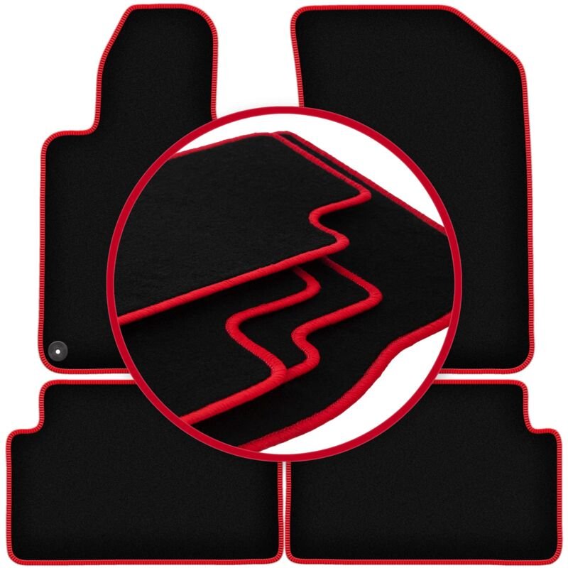 CARLUX-RED Autofußmatten für: Peugeot 508 I Limousine, Kombi, SW, RXH (2010-2018)