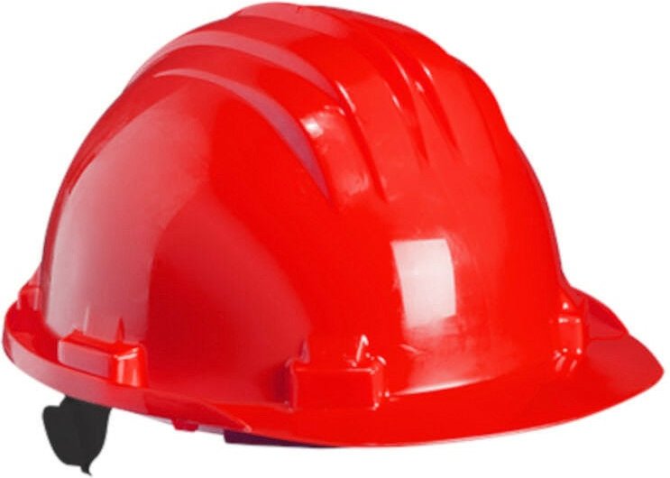 Bauhelm mit Drehverschluss rot