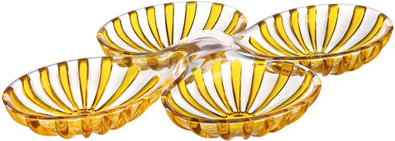 Set 2 Antipastiplatten Dolce Vita in Amberfarbe