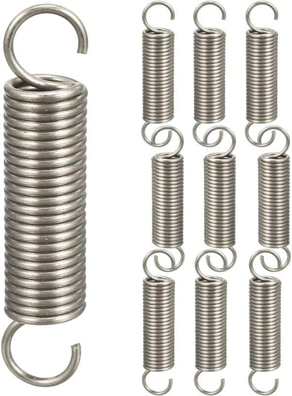 Thumbnail - Ymyny - 10 Stück Doppelhakenfeder-Zugfedern, Druckfedern, Hakenfeder-Sortiment, 1,21145 mm