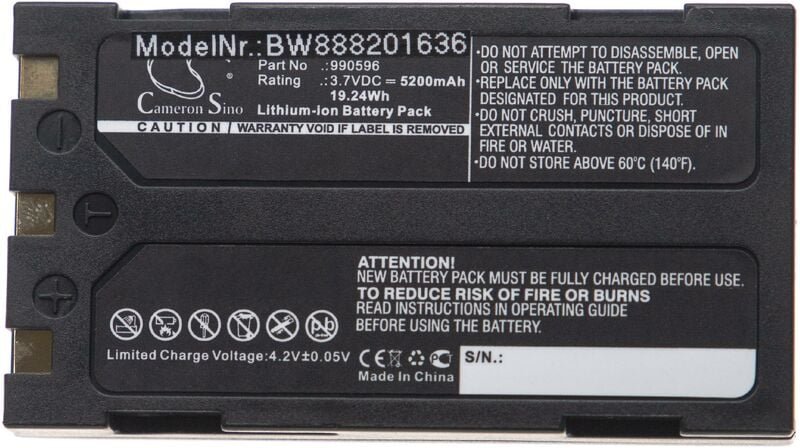 Vhbw - 1x Akku Ersatz für Ridgid 990596, 990514 für Messgerät (5200 mAh, 3,7 v, Li-Ion)