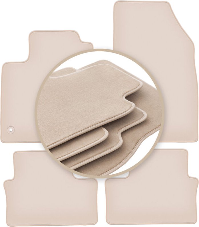 Beige PREMIUM-Matten für: Renault Clio V Fließheck 2019-