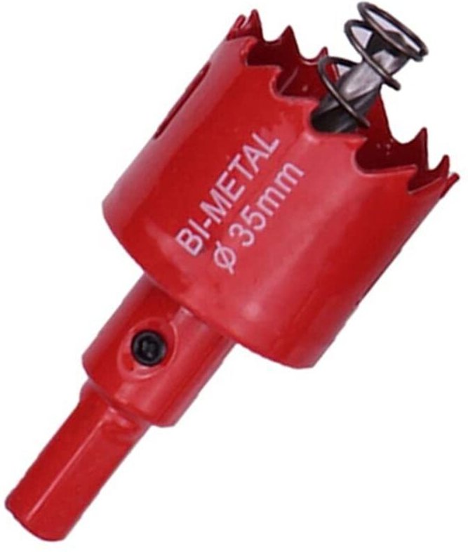35 mm M42 HSS-Lochsäge, Bimetall-Universalbohrer, Holzlochsäge mit Sechskantadapter für Eisen, Aluminium, Trockenbau, Ro...