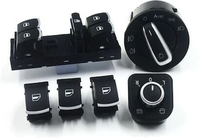 Jusch - Das Tastenset ist kompatibel mit Volkswagen Passat B6, B7, cc, Eos, jetta, Golf 5, 6, tiguan, touran