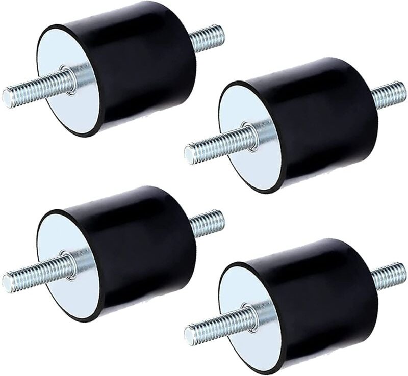 Thumbnail - M8 - M8 Gummilager, Antivibrationsisolatoren, für Luftkompressoren, Dieselmotoren, Wasserpumpen (M8 x 23, 30 x 30), 4 St...