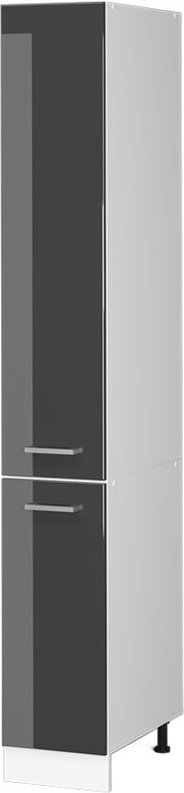 Hochschrank R-Line, Anthrazit Hochglanz, 30 cm mit Türen, Vicco