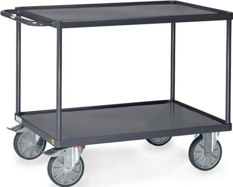 Fetra ESD Tischwagen Stahlblech Wannen Ladefläche 1.000x600mm