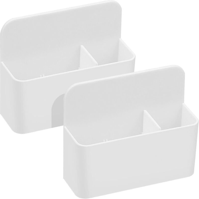 2 x magnetische Aufbewahrungsbox, magnetischer Stifthalter für Whiteboard mit Fächern für Kühlschrank, Whiteboard, Schli...