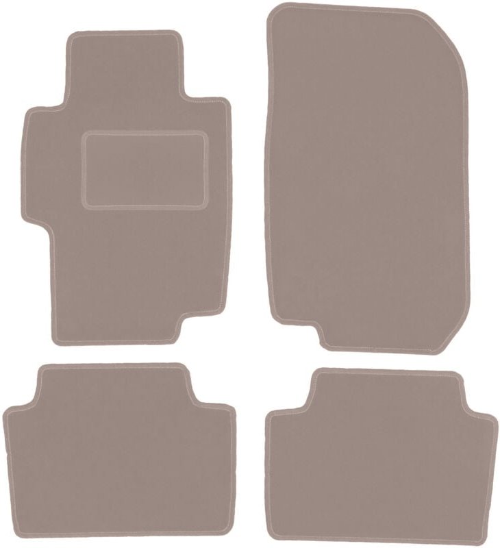 Beige Veloursmatten für: Honda Accord VII Limousine, Kombi, Tourer, Type-S (2002-2008)