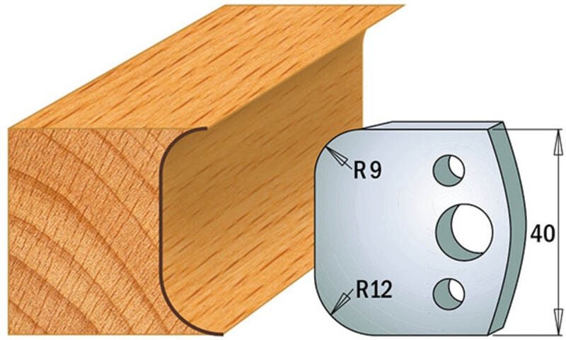 690.050 MESSERPAAR SP 40x4mm KONVEX RADIUS R12-R9mm