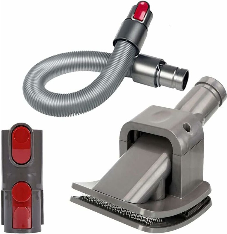 Hundepflegebürste, kompatibel mit Dyson V6 V7 V8 V10 V11 Staubsauger, 3 Pflegebürsten mit Verlängerungsschlauch und Konv...