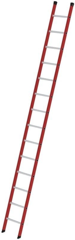 Günzburger Steigtechnik - Sprossen-Anlegeleiter GFK/Alu ohne Traverse 14 Sprossen - 035014