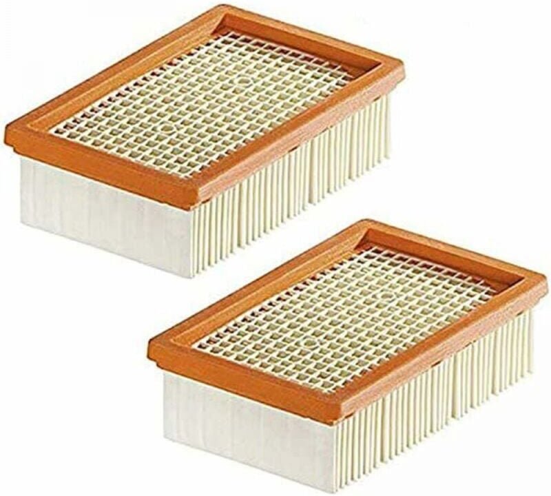 Thumbnail - 2er-Pack Ersatzfilter, flache Filterkartuschen für Karcher-Staubsauger WD4 WD5 WD6 MV4 MV5 MV6, flach plissiert