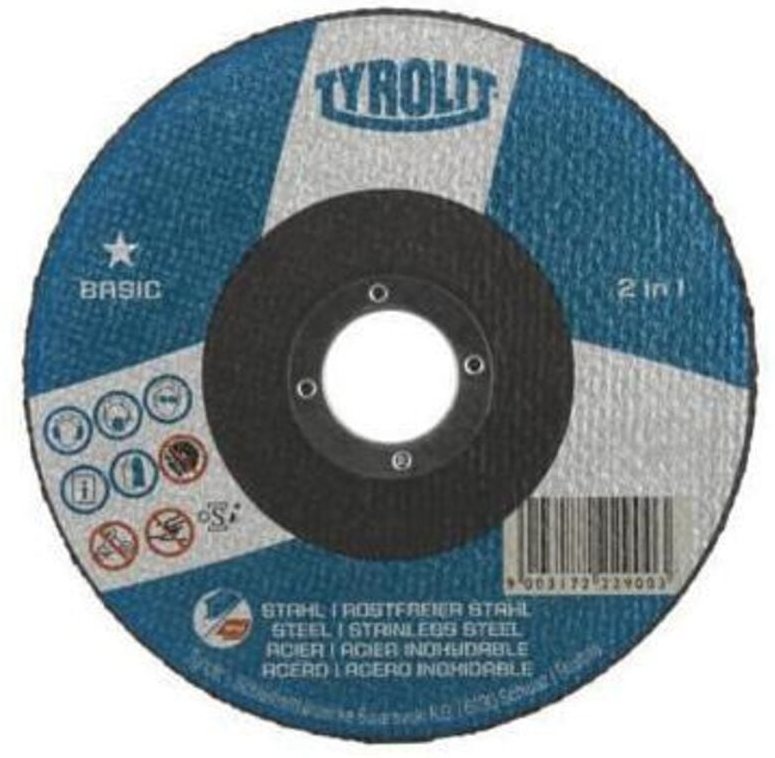 Tyrolit - Trennscheibe basic D125x2,5mm gerade 2in1 Bohrung 22,23 mm