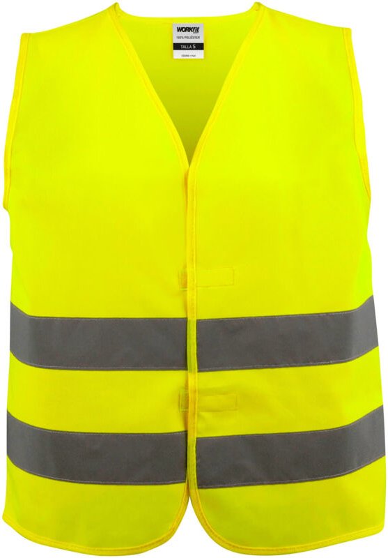 Gelbe reflektierende Workfit-Weste, Größe m