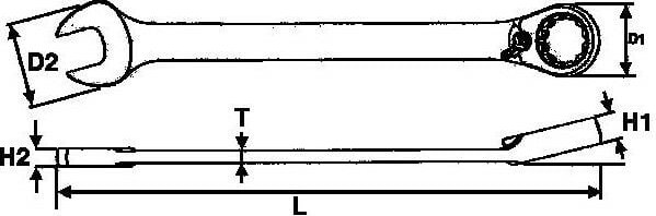 Umschalt-Ratschen-Kombischlüssel, 9mm Tengtools 600509R