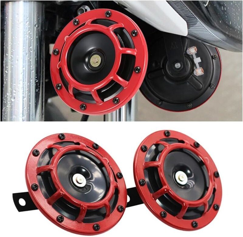 2-teiliges 12-V-Autohupen-Set, Doppelhupe aus Metall, super laut, hoher und tiefer Ton, universell, wasserdicht, für Aut...