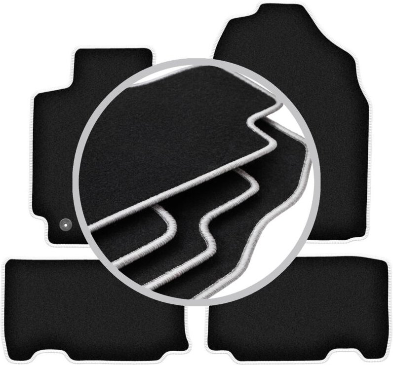 CARLUX-SILVER Autofußmatten für: Toyota RAV4 IV Hybrid (2013-2019)